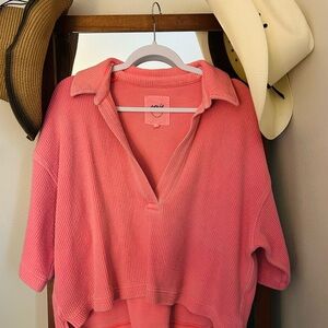 Aerie Pink Ribbed Top